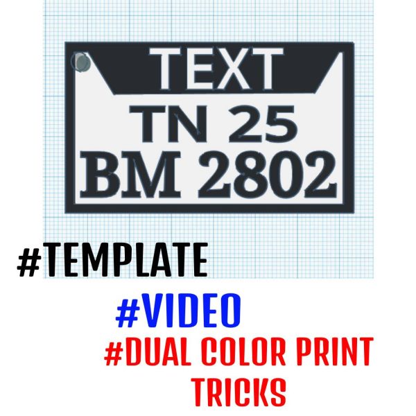 NUMBERPLATE KEYCHAIN TEMPLATE + VIDEO