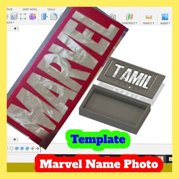 MARVEL NAME PHOTO fUSION 360 TEMPLATE