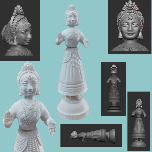 Thanjavur Thalaiatti Pommai Doll - 3D Design - 3D Print Design